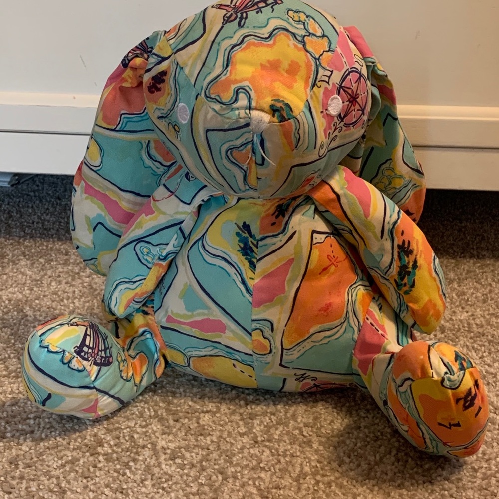 LILLY PULITZER TEDDY BEAR BUNNY STUFFED ANIMAL